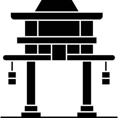 Mimari yapı şehir simgesi taslak biçiminde