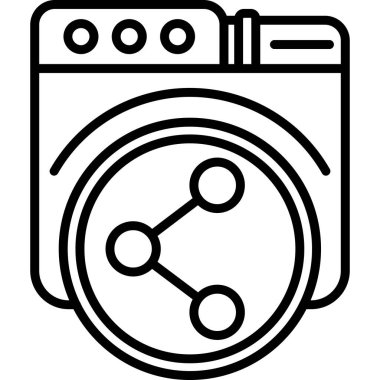 çamaşır makinesi ikon vektör çizimi