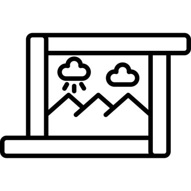 Bulut hesaplama vektör çizgisi simgesi, g