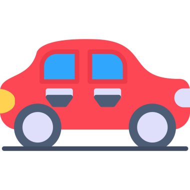 araba taşıma aracı simgesi, basit vektör illüstrasyonu