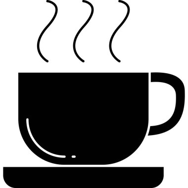 Sıcak içecek simgesi taslak biçiminde