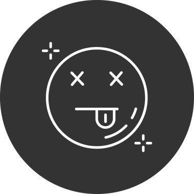 Benzersiz emoji simgesi vektör illüstrasyonu