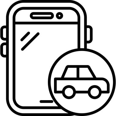 Taksi vagonu ikon vektör çizimi tasarımı