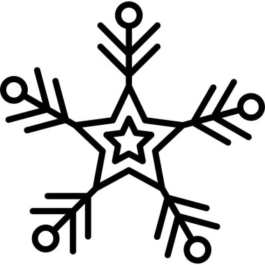 Noel yıldızı simgesi, satır biçimi