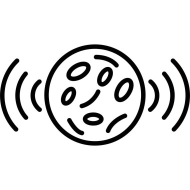 radyo ikon vektörü. İnce çizgi işareti. İzole edilmiş kontür sembolü gösterimi