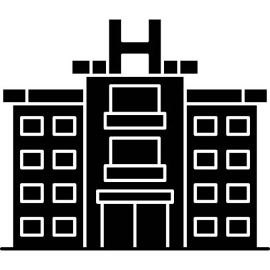 Otel binası vektör çizim