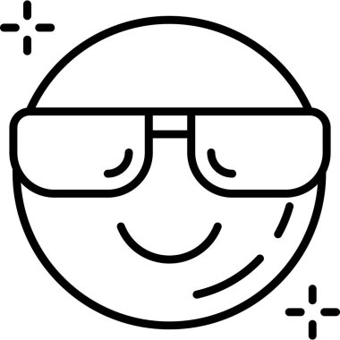 gözlük ikonu vektör illüstrasyonu