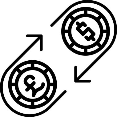 Para birimi dolar simgesi ana hat biçiminde