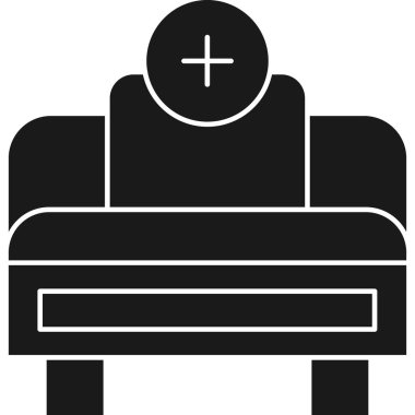 oda yatak vektör simgesi, düz stil tasarım illüstrasyonu