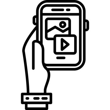 el ve cep telefonu vektör illüstrasyon tasarımlı akıllı telefon