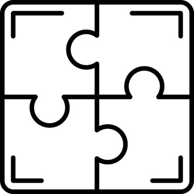 Bulmaca oyun simgesi, vektör illüstrasyonu