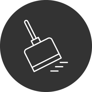 Boya fırça vektör satırı simgesi