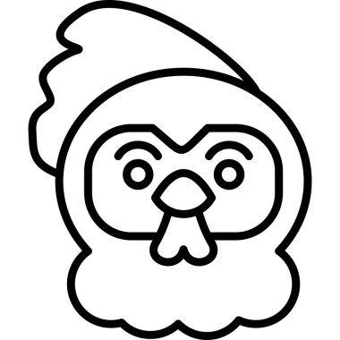 Penguen. Web simgesi basit illüstrasyon