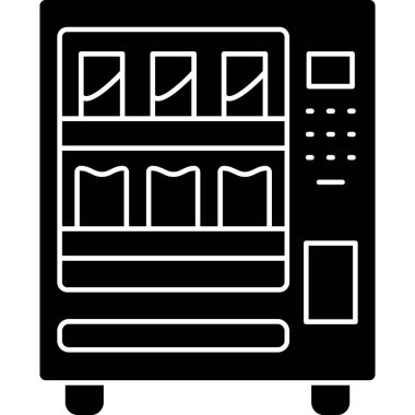 Buzdolabı. Web simgesi basit illüstrasyon