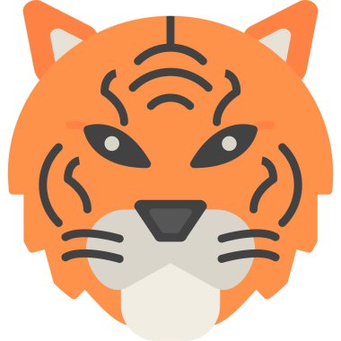 baş kaplan, basit vektör illüstrasyonu