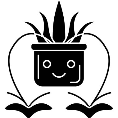 Bitki. Web simgesi basit illüstrasyon