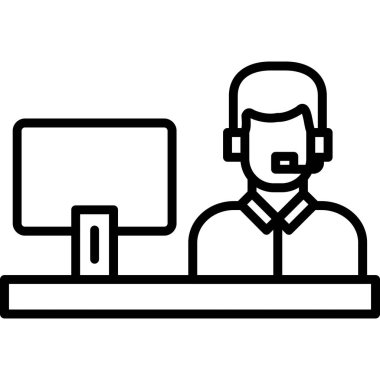 Çağrı merkezi simgesi. beyaz arkaplanda izole edilmiş web tasarımı için merkez müşteri vektör simgesi