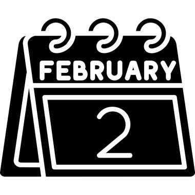 2 Şubat ve. Şubat takviminde Şubat takvimi olan bir takvimde. Şubat ayında. Kış. kış mevsimi
