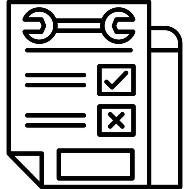 kontrol listesi simgesi vektör illüstrasyonu