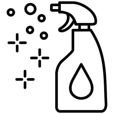 sprey şişe kutsal kişilerin resmi, vektör çizim