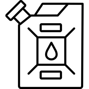 Yakıt yağı simgesi, vektör illüstrasyonu