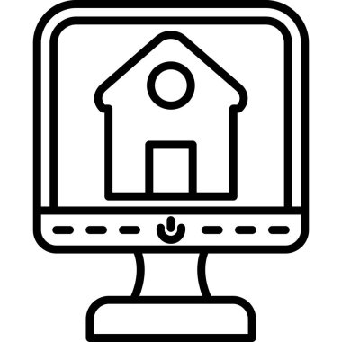 Eve. Web simgesi basit tasarım