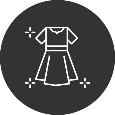 elbise simgesi, vektör illüstrasyonu