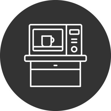 Kahve makinesi simgesinin vektör illüstrasyonu