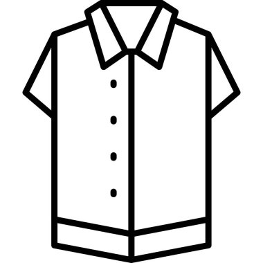 shirt simgesi vektör illüstrasyonu