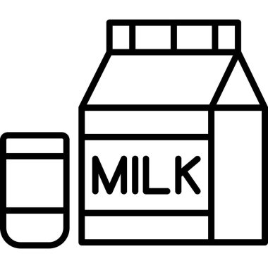 süt şişesi ikonu vektör illüstrasyonu