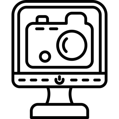 Bilgisayar. Web simgesi basit illüstrasyon