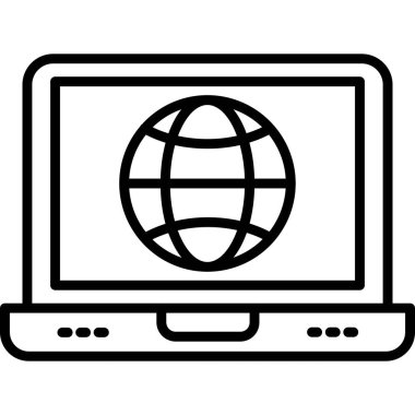 İnternet ağ simgesi, vektör illüstrasyonu