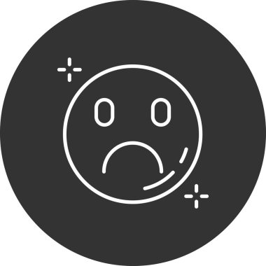 üzgün yüz simgesi, basit biçim