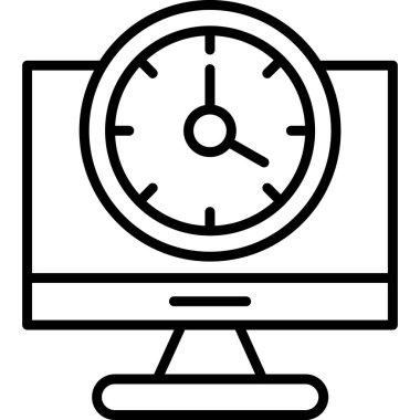 Saat simgesi vektör illüstrasyonu