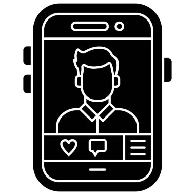 Hareket eden telefon simgesi, anahat stili