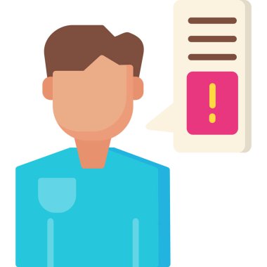 Elinde pano olan bir doktorun vektör çizimi