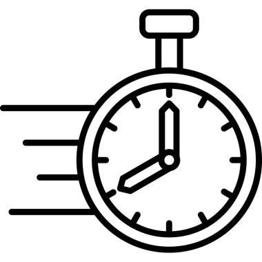 Alarm saat simgesi vektör illüstrasyonu