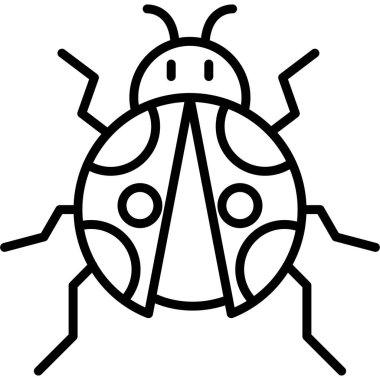 hata böceği simgesi ana hatlar biçiminde