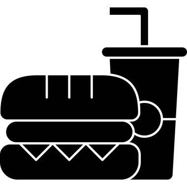 Hamburgerin vektör çizimi