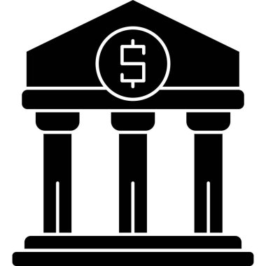 Banka. Web simgesi basit tasarım