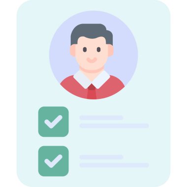 Düz iş adamı ikonu. düz illüstrasyon vektör simgesi