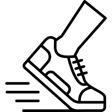 Ayakkabı ayakkabı simgesi taslak biçiminde