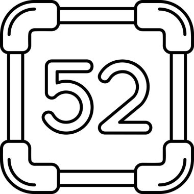 6 numaralı simge tasarımı vektör çizimi