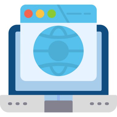 Bilgisayar monitörü. Basit resimleme