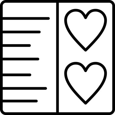 aşk harfi simgesi vektör illüstrasyonu