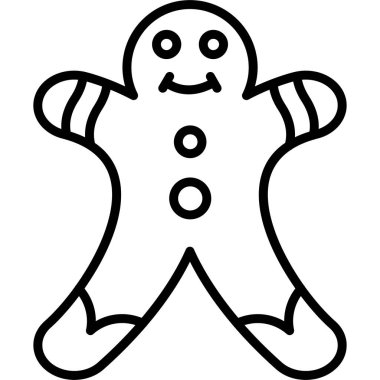 Kurabiye. Web simgesi basit illüstrasyon