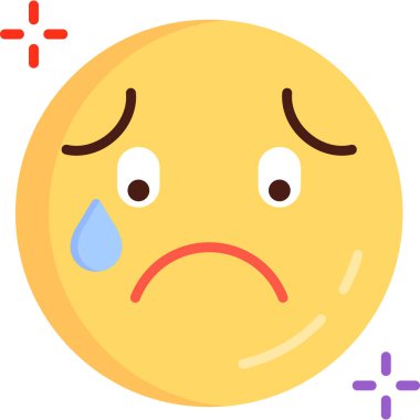 Ağlayan yüzlü üzgün ifade.