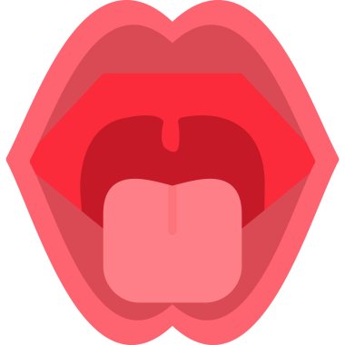 Beyaz arkaplandaki kırmızı dudakların vektör çizimi