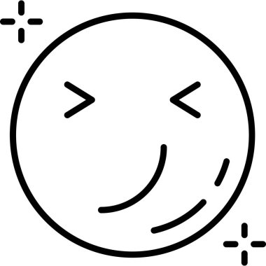 Emoji yüz simgesi dış hat biçiminde