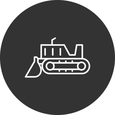 Bir traktör simgesinin vektör illüstrasyonu